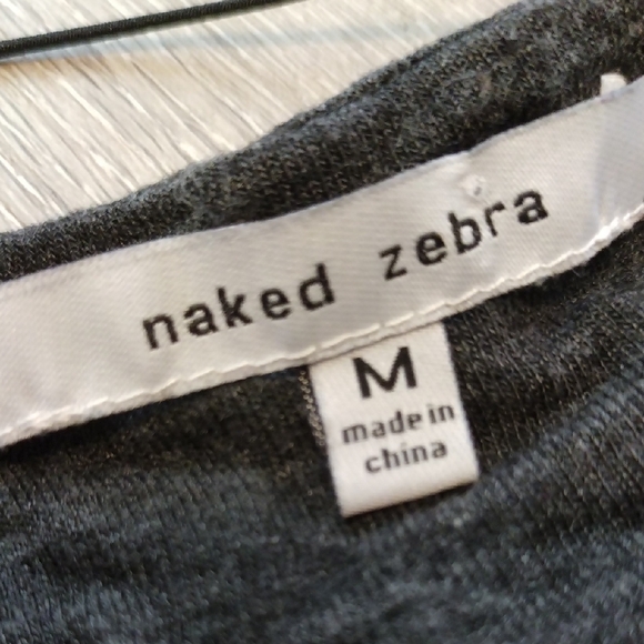 Naked Zebra Dark Grey Strapless Dress - Picture 5 of 11